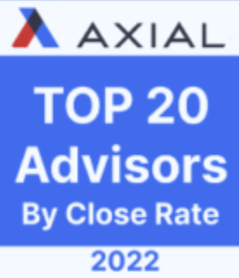 Axial Top 20 Advisors by Close Rate in 2022